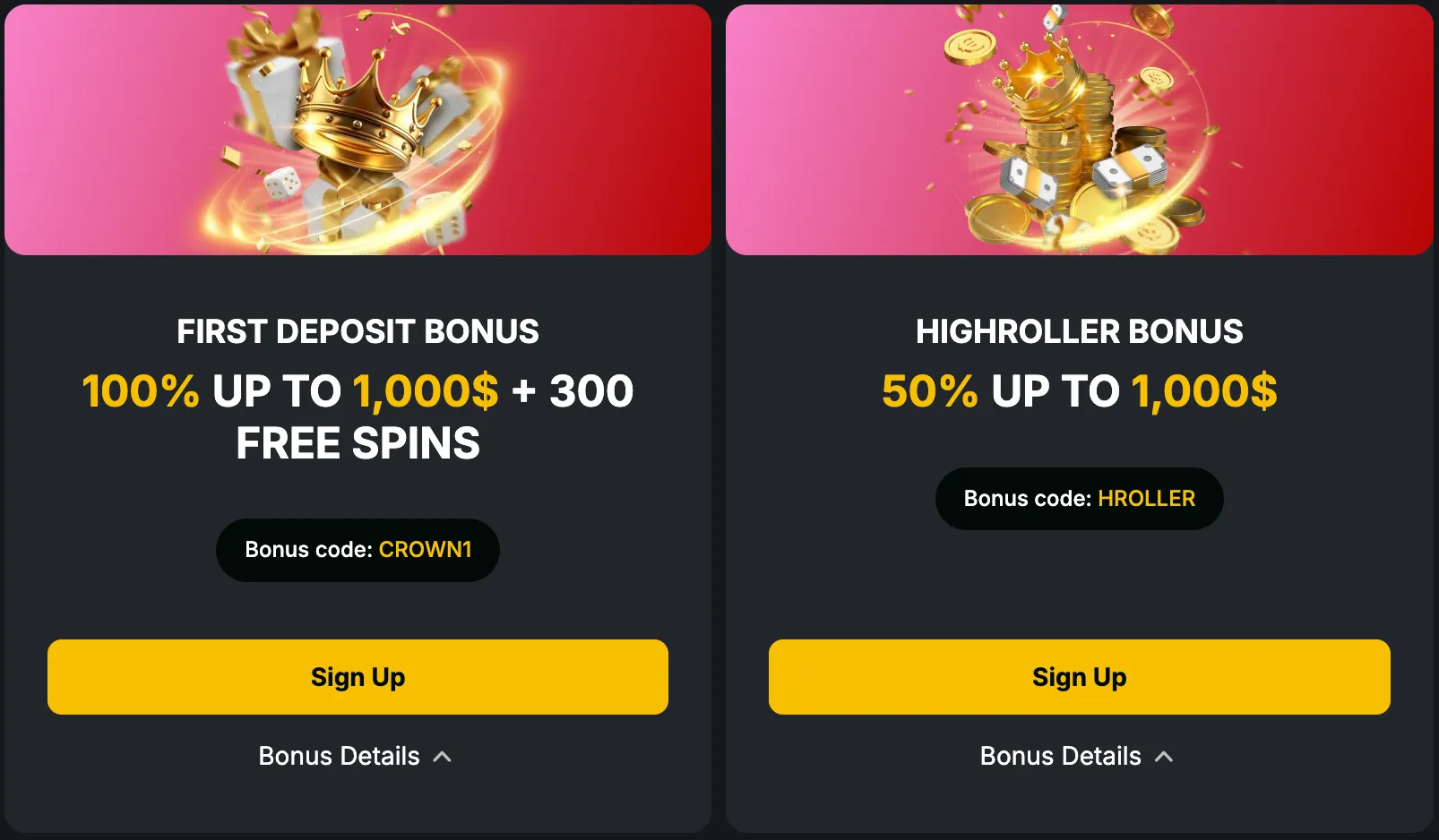 Bonus Golden Crown Casino